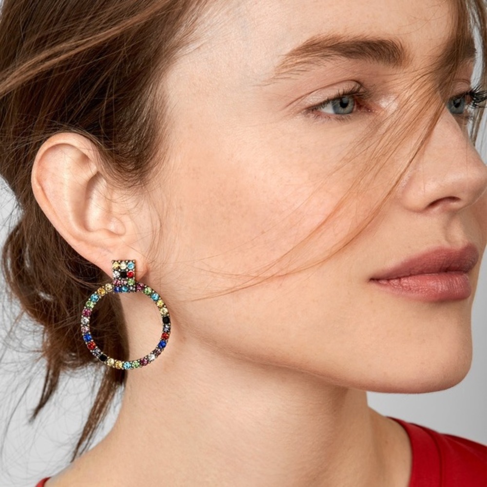 BAUBLE BAR GEMMA HOOP EARRINGS